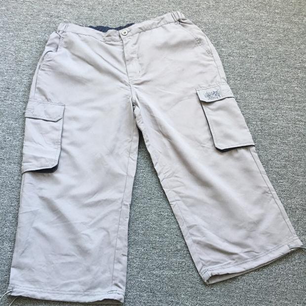 外贸男士夏季户外薄款速干七分裤马裤 松紧腰宽松多兜工装裤