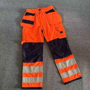 外贸男士春秋冬户外多兜工装裤 休闲裤技能裤长裤反光条直筒裤
