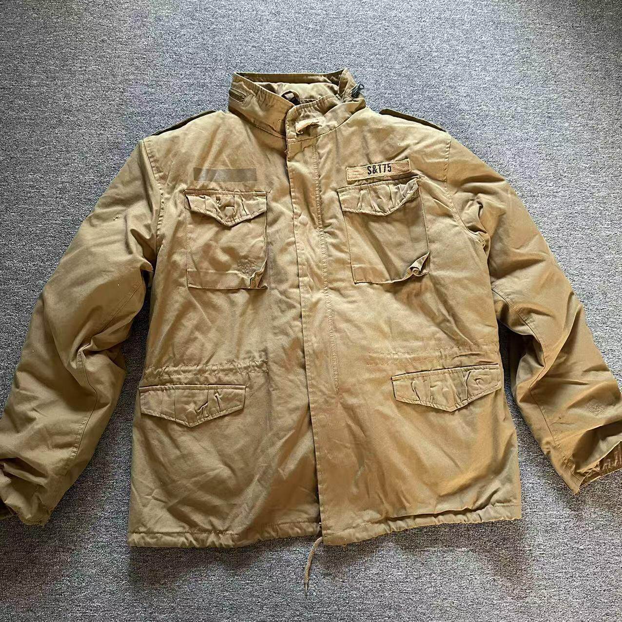 孤品，外贸男士冬季两件套毛绒保暖M65多兜工装风衣棉衣棉服外套