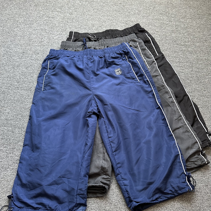 外贸男士夏季户外运动速干网眼七分裤 直筒裤 卫裤 休闲裤马裤