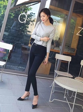 清仓letsdiet魔术裤女春秋显瘦高弹力小黑裤外穿打底小脚裤子SP68