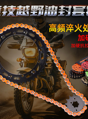 适用雅马哈WR250 YZ250 89-98越野摩托车大小齿链轮油封链条套链