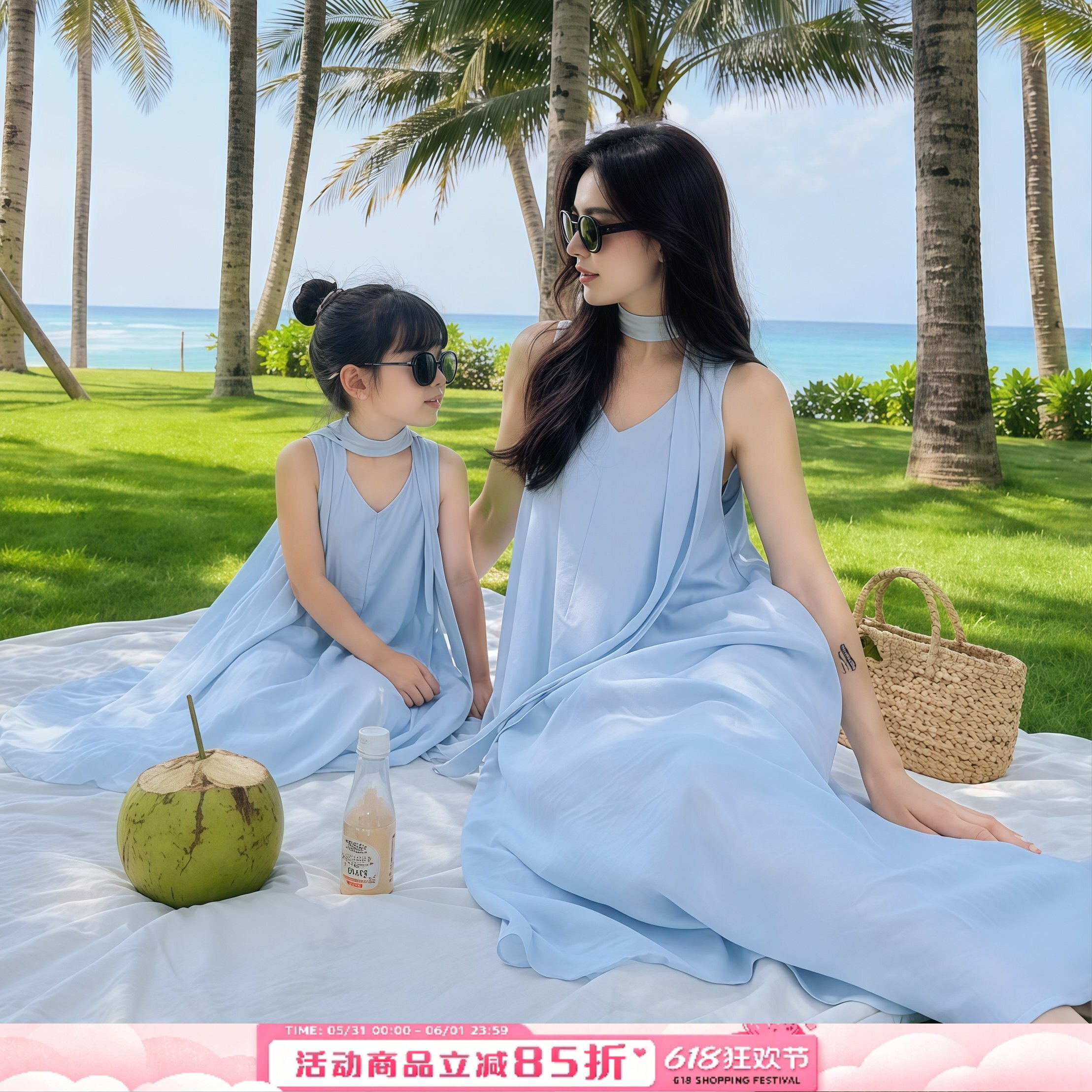亲子装夏装2026新款母女装浅亲子装/亲子时装