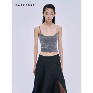 TURIGHT买手店26SS现货MARKGONG 小众不撞款钉珠针织吊带背心