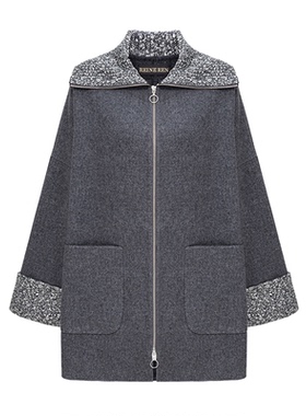 REINEREN 针织拼接外套