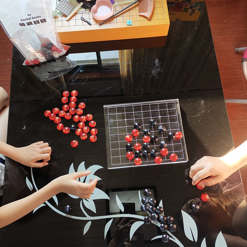 9路亚克力有机玻璃水晶透明围棋棋盘比高档实木有特色棋盘进口材