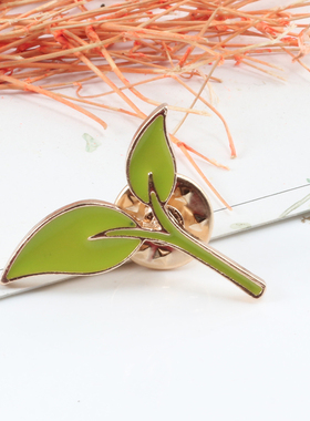 创意卡通植物胸针外套毛衣包包别针胸花绿色树仙人掌勋章叶子徽章