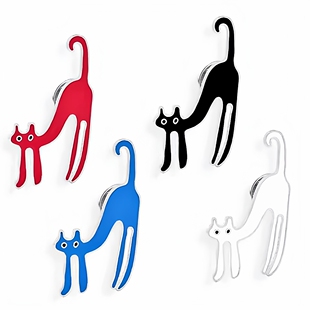 卡通创意猫胸针高跟胸花牛仔衫 毛衣徽章简约百搭学生可爱合金胸针