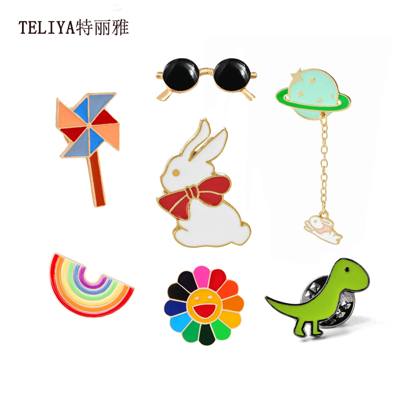 王一博肖战兔子可爱日系卡通徽章