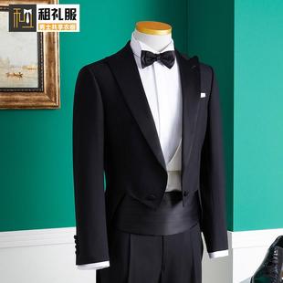 燕尾服租赁tuxedo rental男结婚正装三件套婚礼伴郎西服出租演出