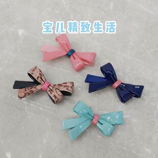 韩国饰品 GRAIN de BEAUTE AZNAVOUR 碎花蝴蝶结发夹边夹鸭嘴夹