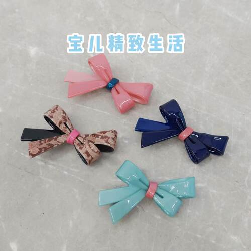 AZNAVOUR碎花蝴蝶结发夹鸭嘴夹