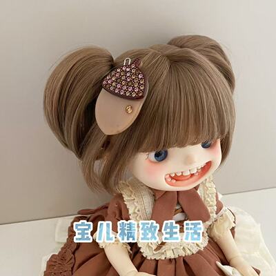 水晶榛果发夹鸭嘴夹边夹