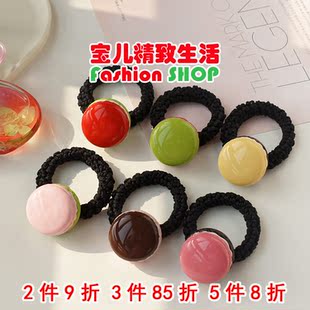 韩国发饰 GRAIN de BEAUTE AZNAVOUR 双色奶油马卡龙发圈头绳皮筋