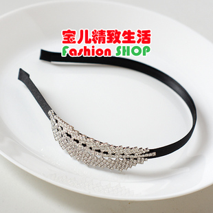 韩国进口发饰Hand made手工订制奥地利施华洛水晶 叶片发箍