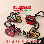 AZNAVOUR GRAIN 韩国 BEAUTE 红唇爱心钻石双头发圈头绳皮筋