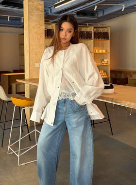 NKC.欧洲站小众FANLEONA英伦风双排扣收腰薄款上衣荷叶边下摆外套