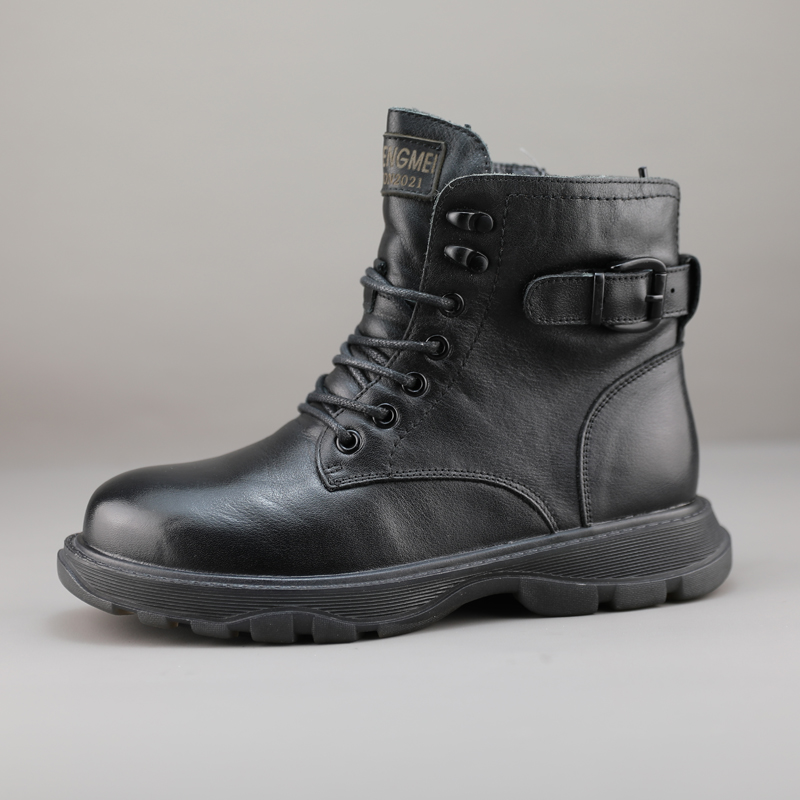 捡漏断码清仓高档女靴冬季加绒保暖真皮头层牛皮时尚休闲短靴棉鞋