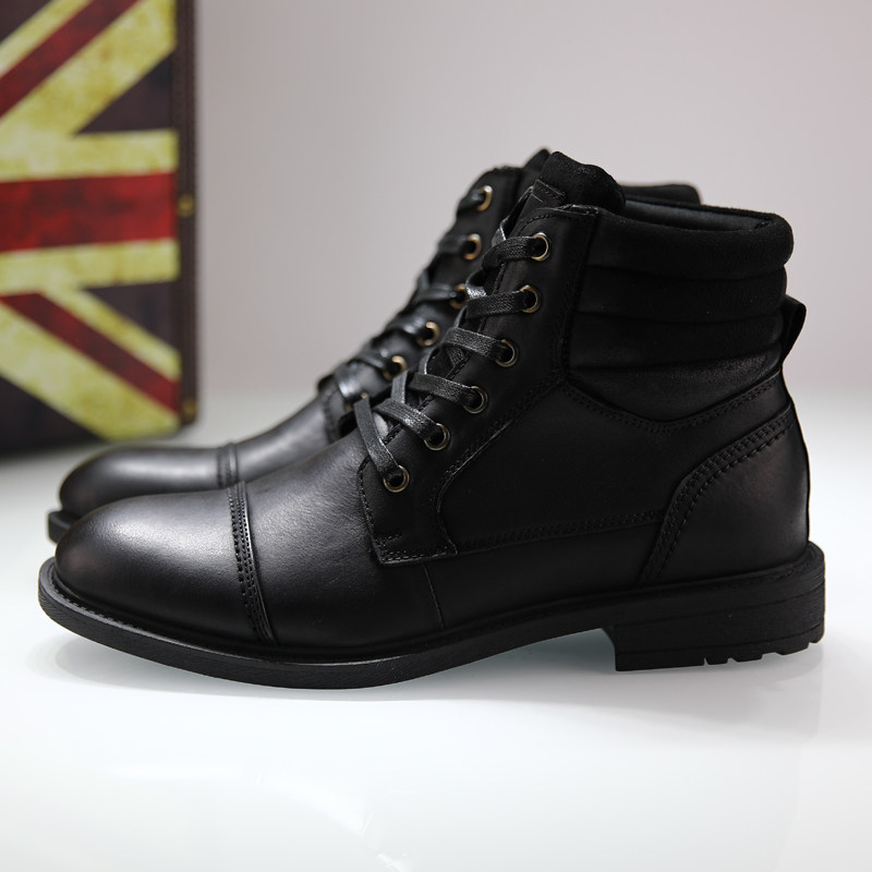 捡漏狠货外贸原单冬季高帮休闲皮靴高端真皮头层牛皮马丁靴男纯皮,流行男鞋,马丁靴,淘宝优惠券,粉丝福利购,淘宝优惠卷
