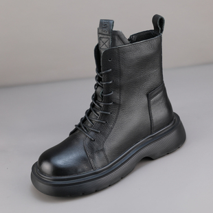 高品牛货新款 潮流炸街休闲马丁靴真皮头层牛皮女靴 秋冬英伦风时尚
