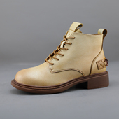 特价 女鞋 冬季 捡漏一双36码 英伦时尚 休闲马丁靴真皮头层牛皮女短靴