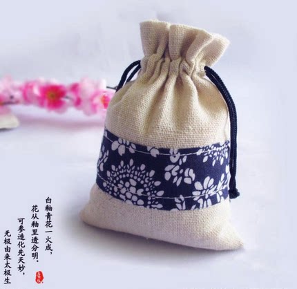民族风青花饰品抽绳束口袋子首饰收纳礼品袋布袋厂家直销特价