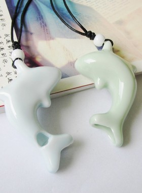 海豚之恋情侣口哨项链女学生韩版