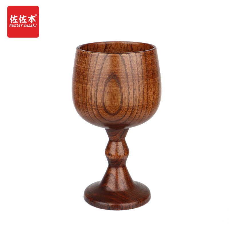 正品环保天然实木高脚杯木质红酒杯葡萄酒杯实西餐酒杯