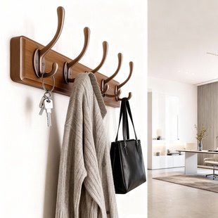 门后挂衣架家用玄关入户壁挂铁艺衣帽架卧室内免打孔墙上衣服挂架