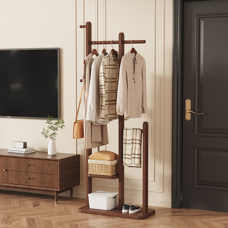 挂衣架家用实木卧室落地式衣帽架