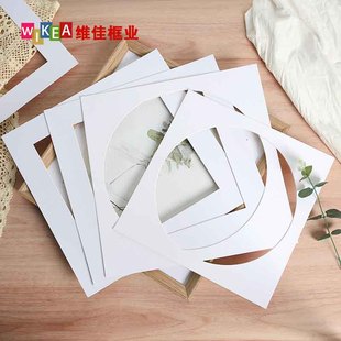 裱相框定制任意尺寸挂墙 50cm装 国画框内衬卡纸开孔圆形方形33