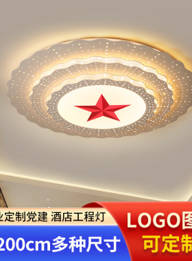 大会堂吸顶灯五角星灯党员活动室会议室办公室党建灯五角星吸顶灯
