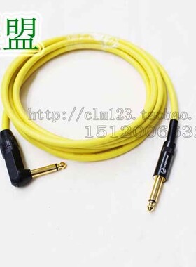 Canare/佳耐美L-2T2S 镀金6.35大二芯转L型线单声道6.5乐器吉他线