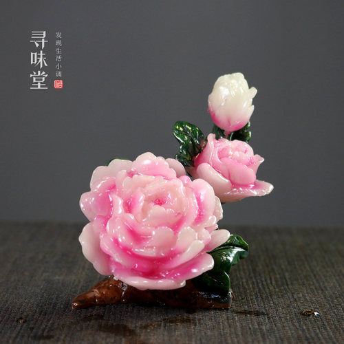 寻味堂变色花开富贵树脂茶宠