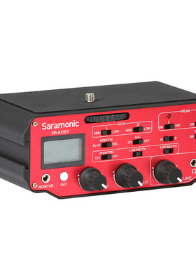 Saramonic/枫笛SR-AX107单反相机麦克风 摄像话筒调音录音混音器