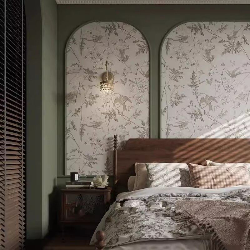 法式复古田园碎花壁纸客厅沙发背景墙壁布卧室石膏线酒店装饰壁画,家装主材,定制壁画,淘宝优惠券,粉丝福利购,淘宝优惠卷