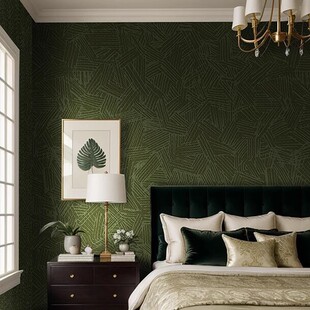 中古风墙纸高级感复古墨绿色斑驳纹理墙布定制咖啡馆民宿卧室壁纸