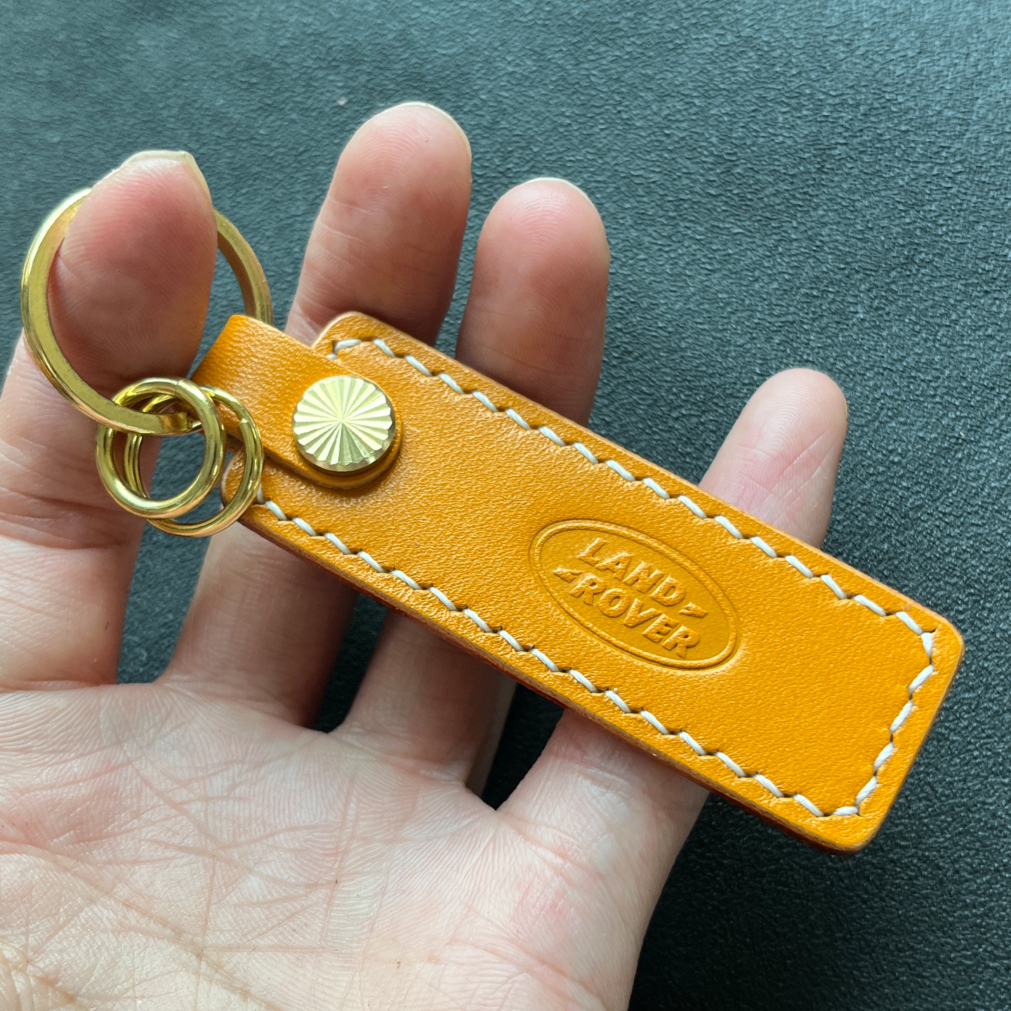 适用路虎汽车钥匙扣真皮牛皮挂件