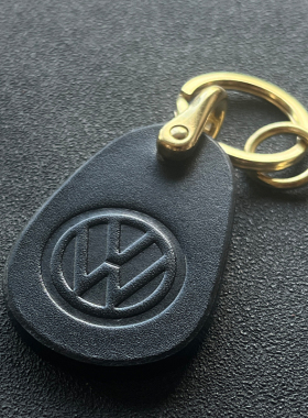适用大众汽车凌渡途观L速腾途昂探岳探歌朗逸钥匙扣真皮 牛皮挂件