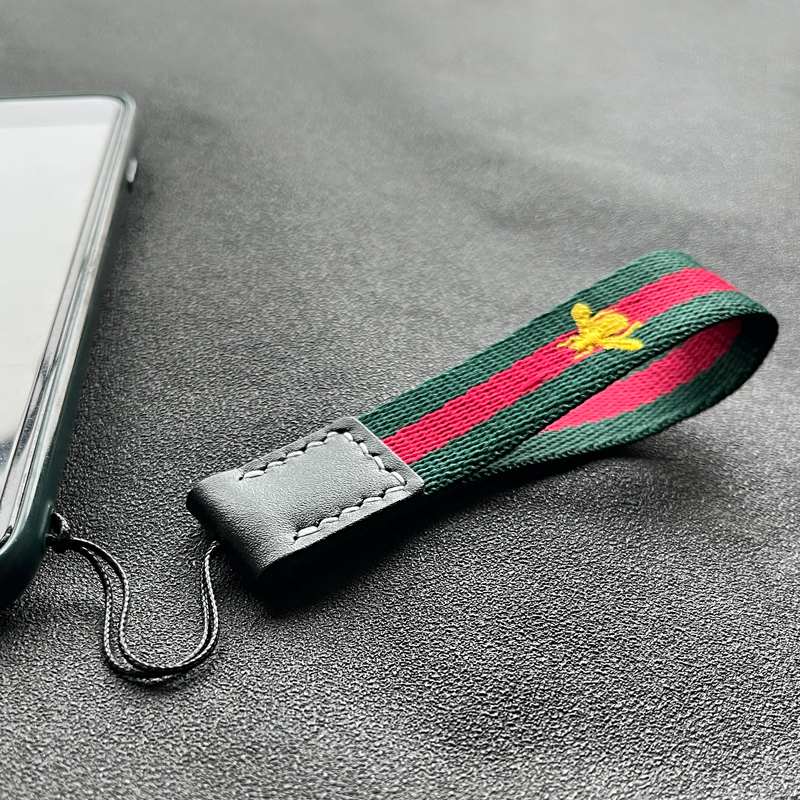 原创手工定制 织带手机挂绳钥匙扣牛皮挂件手机链挂饰U盘防丢挂绳