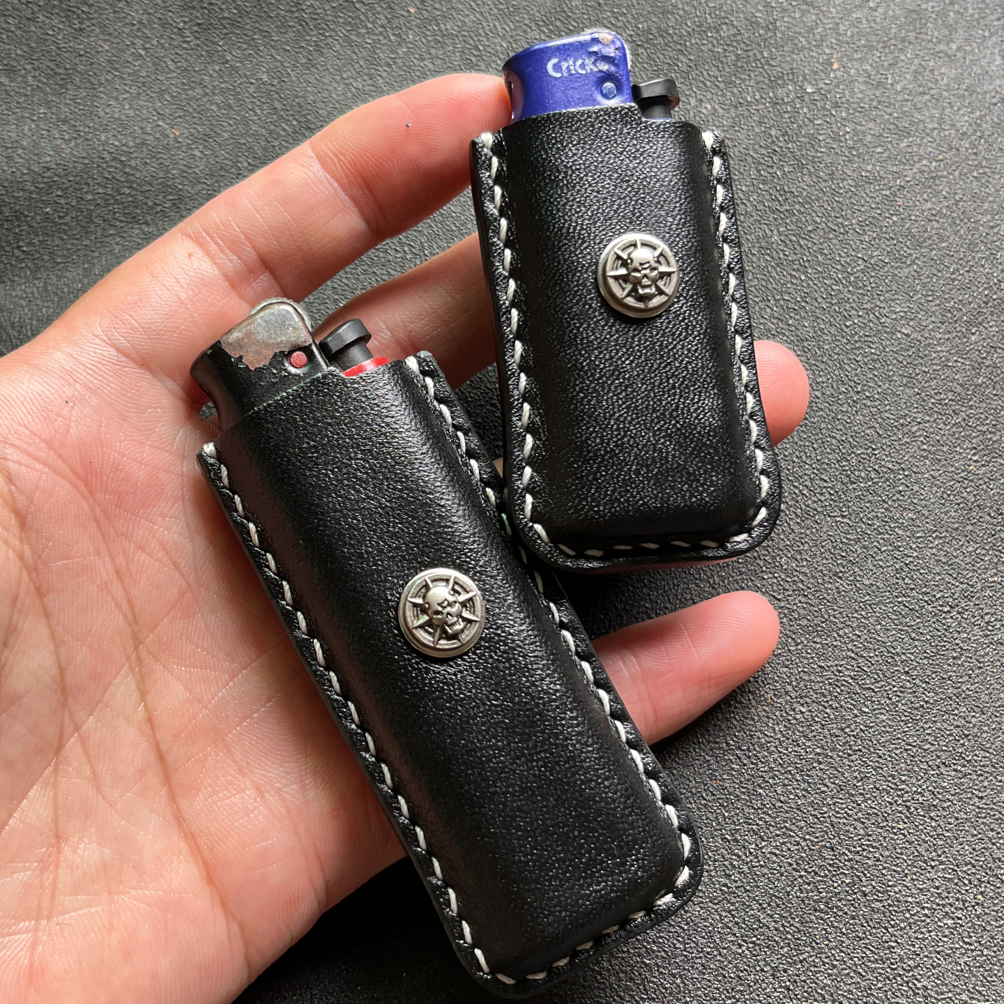 适用草蜢打火机皮套保护套铆钉款