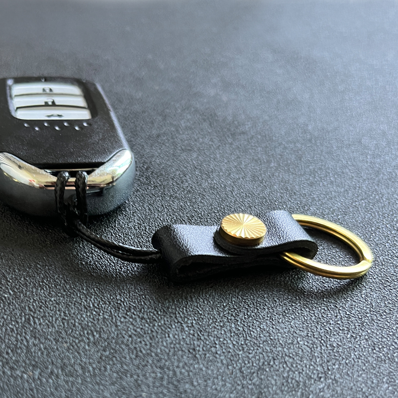 手工真皮指环钥匙扣情侣挂件汽车
