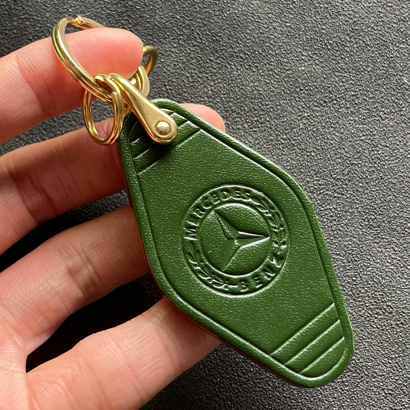 适用奔驰汽车钥匙扣真皮牛皮