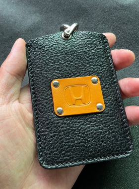 适用本田型格卡片钥匙套ZRV致在车钥匙包思域保护套卡套卡包牛皮