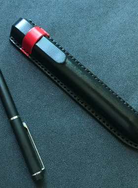 原创手工缝制 塑形抗压 单支钢笔笔套真皮保护套牛皮笔袋收纳礼品