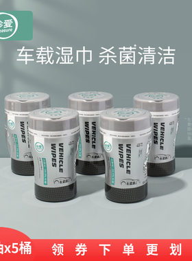 金银花杀菌罐装汽车湿纸巾车载杯
