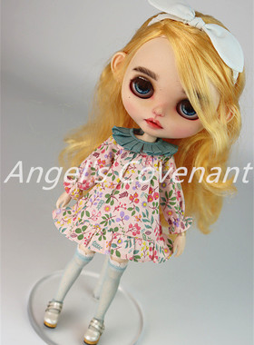 blythe小布花枝复古连衣裙bjd娃衣 azone 裙