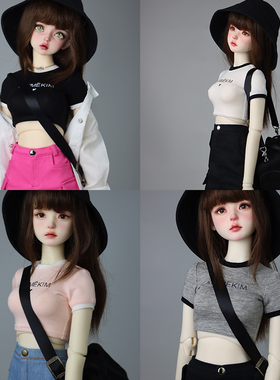 bjd娃衣3分4分印花短T