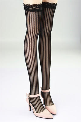 BJD3分/4分6分提花条纹网袜娃衣