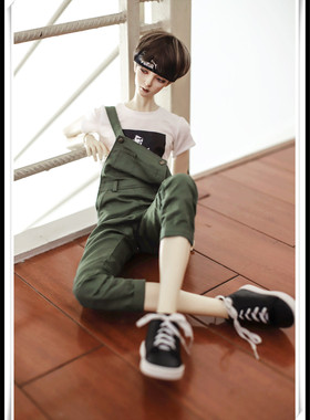 BJD叔 POPO68背带裤绿